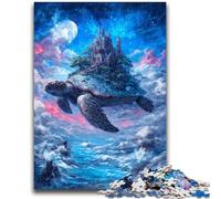 Jigsaw Puzzles for Teenagers 1000 Pieces Castle on The Turtle's Back Challenging To Complete But Fun And Humorous Birthday Present, Gifts, Wall Art 38x26cm