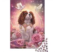 Jigsaw Puzzles for Teenagers 1000 Pieces Cavalier King Charles Spaniel Art Print-1 Puzzle for Adults Relaxing Games Home Decoration for Is Ideal As A Gift 70x50cm/1000pcs