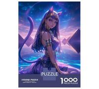 Jigsaw Puzzles for Teenagers 1000 Pieces Celestial Goddess Bastet Jigsaws for Adults Fun Games For Family Fun for Is Ideal As A Gift 38x26cm/1000pcs