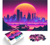 Jigsaw Puzzles for teenagers 1000 Pieces Chasing the 80s Sunset DIY-Spielzeug Verbessern Sie das Gedächtnis38x26cm