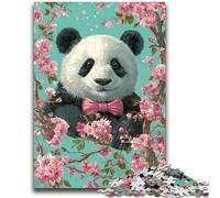 Jigsaw Puzzles for Teenagers 1000 Pieces Cherry Blossoms Panda Adult Jigsaw,Staycation Kill Time with Fully Interlocking Randomly Shaped Pieces (26x38cm)