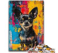Jigsaw Puzzles for Teenagers 1000 Pieces Chihuahua Dog Jigsaw,Decompressing Intellectual Educational Toy Birthday Gift (75x50cm)