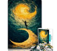 Jigsaw Puzzles for Teenagers 1000 Pieces Children Under The Stars,Toys Educational Games Stress Relieving Parent-child Interaction (38x26cm)