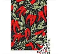 Jigsaw Puzzles for Teenagers 1000 Pieces Chili Pepper Pattern Puzzles for Adults Anti-Stress Toys Wall Art Birthday And Unique Gifts 38x26cm/1000pcs