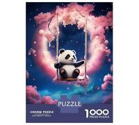 Jigsaw Puzzles for Teenagers 1000 Pieces Chilling Panda Jigsaw for Adults Family Games Perfect Decoration Difficult And Challenge 38x26cm/1000pcs