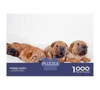 Jigsaw Puzzles for Teenagers 1000 Pieces Chinese Shar Pei Puppies Puzzles for Adults Hands-on Game Improve Memory Parent-child Interaction 38x26cm/1000pcs