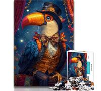 Jigsaw Puzzles for Teenagers 1000 Pieces Circus Toucan 1000 Pieces for Adults,Toys Educational Games Stress Relieving Unique Birthday And Gifts (size 38x26cm)