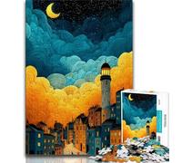 Jigsaw Puzzles for Teenagers 1000 Pieces City at Night,Stress Reliever Difficult Challenge Unique Home Decor And Gifts 75x50cm
