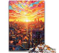 Jigsaw Puzzles for Teenagers 1000 Pieces Cityscape Colorful Rainbow Adult Puzzles,family Fun Games Is Ideal As A Gift for The Whole Family (75x50cm)