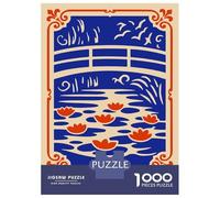 Jigsaw Puzzles for Teenagers 1000 Pieces Claude Monet Water Lilies Puzzles for Adults Hands-on Game Improve Memory Parent-child Interaction 38x26cm/1000pcs