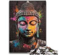 Jigsaw Puzzles for Teenagers 1000 Pieces Color Buddha Oil Painting 1000 Pieces for Adults,Enhance Love between Couples for Ages 14+ (75x50cm)