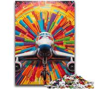 Jigsaw Puzzles for Teenagers 1000 Pieces Colorful Airplane Adult Jigsaw,Stress Reliever Difficult Challenge Unique Home Decor And Gifts (75x50cm)
