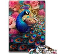 Jigsaw Puzzles for Teenagers 1000 Pieces Colorful Art Peacock Adult Puzzles,Fun Games Wall Decoration Unique Birthday And Xmas Gifts (26x38cm)