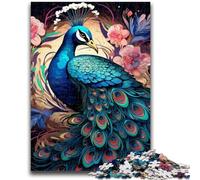 Jigsaw Puzzles for Teenagers 1000 Pieces Colorful Art Peacock Adult Puzzles,Fun Games Wall Decoration Unique Birthday And Xmas Gifts (26x38cm)