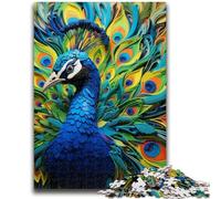 Jigsaw Puzzles for Teenagers 1000 Pieces Colorful Art Peacock Adult Puzzles,Fun Games Wall Decoration Unique Birthday And Xmas Gifts (26x38cm)