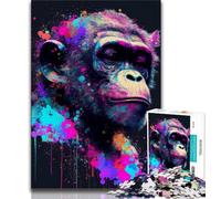 Jigsaw Puzzles for Teenagers 1000 Pieces Colorful Chimpanzee Teenager Puzzles,Unique Birthday And Gifts for Age 14 Years Up (size 75x50cm)