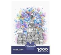 Jigsaw Puzzles for Teenagers 1000 Pieces Colorful Moscow Puzzles for Adults Hands-on Game Difficult Challenge for Is Ideal As A Gift 52x38cm/1000pcs
