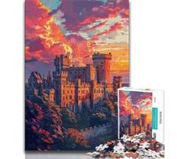 Jigsaw Puzzles for Teenagers 1000 Pieces Colorful Warwick Castle Teenager Jigsaw,Challenging Difficult Deal As Gifts for The Whole Family 75x50cm