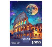 Jigsaw Puzzles for Teenagers 1000 Pieces Colosseum Under Moonlight Jigsaw for Adults Relaxing Games Home Decoration Unique Gifts for Birthday And Christmas 70x50cm/1000pcs