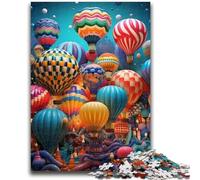Jigsaw Puzzles for Teenagers 1000 Pieces Colourful Hot Air Balloons 1000 Piece Jigsaw,Artistic Wall Decor & Birthday Gift Idea for Friends, Home Office (50x75cm)