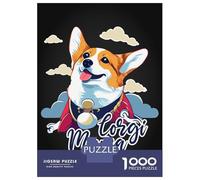 Jigsaw Puzzles for Teenagers 1000 Pieces Corgi Mama Funny Dog Mom Puzzle for Adults Fun Games A Work of Art Parent-child Interaction 38x26cm/1000pcs
