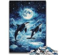 Jigsaw Puzzles for Teenagers 1000 Pieces Cosmic Blue Whale Stress Reliever Difficult Challenge Deal As Gifts for The Whole Family 50x75cm