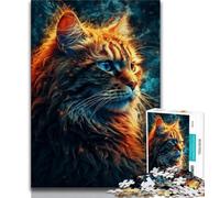 Jigsaw Puzzles for Teenagers 1000 Pieces Cosmic Dream Cat 1000 Piece Jigsaw,Artistic Wall Decor & Birthday Gift Idea for Friends, Home Office 38x26cm