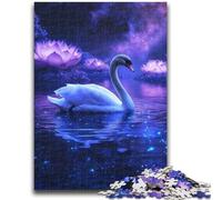 Jigsaw Puzzles for Teenagers 1000 Pieces Cosmic Swan Educational Games Educational Game for Birthday, Chrismas for And Age 14 26X38CM