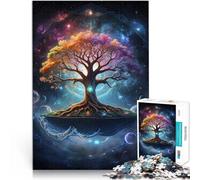 Jigsaw Puzzles for teenagers 1000 Pieces Cosmic Tree Of Life Analyse und Logik mit passendem Poster und Quizblatt52x38cm