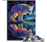Jigsaw Puzzles for Teenagers 1000 Pieces Cosmic Wolf, Learning Educational Toys Unique Birthday And Gifts for Age 14+ (Size 50x75cm)
