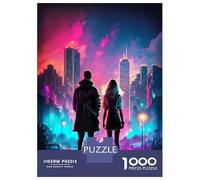 Jigsaw Puzzles for Teenagers 1000 Pieces Couple Night Street Jigsaw Hands-on Game For Family Fun Unique Gifts for Birthday And Christmas 70x50cm/1000pcs