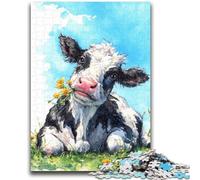Jigsaw Puzzles for Teenagers 1000 Pieces Cows on The Grassland Help The Brain Exercise Addictive Toys to Cultivate Patience Suitable for Couples 26x38cm