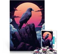 Jigsaw Puzzles for teenagers 1000 Pieces Crow on a Rock Herausforderndes Spiel Geburtstagsgeschenk, Geschenke, Wandkunst38x26cm