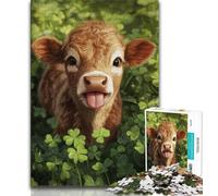 Jigsaw Puzzles for Teenagers 1000 Pieces Cute Baby Calf Teenager Puzzles,Unique Birthday And Gifts for Age 14 Years Up (size 38x26cm)