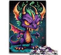 Jigsaw Puzzles for Teenagers 1000 Pieces Cute But Evil Dragon Train Your Brain And Hands Parent-child Interaction for Age 14+ 50x75cm