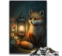 Jigsaw Puzzles for Teenagers 1000 Pieces Cute Fox Teenager Puzzles,Educational Family Game Suitable for Desktop Decoration (26x38cm)