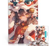 Jigsaw Puzzles for teenagers 1000 Pieces Cute Loli Girl Staycation: Zeit totschlagen mit passendem Poster und Quizblatt52x38cm
