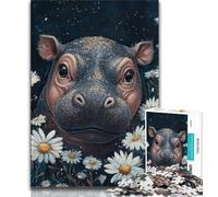 Jigsaw Puzzles for Teenagers 1000 Pieces Daisy And Hippo Teenager Jigsaw,Educational Toy Funny Family Games Unique Home Decor (size 75x50cm)