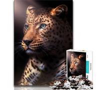 Jigsaw Puzzles for Teenagers 1000 Pieces Dak Jaguar Adult Puzzles,Fun Games Wall Decoration Unique Birthday And Xmas Gifts 75x50cm