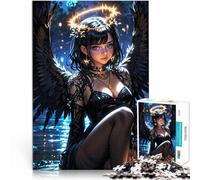 Jigsaw Puzzles for teenagers 1000 Pieces Dark Angel with Halo DIY-Spielzeug Wanddekoration Einzigartige Geburtstags- und Weihnachtsgeschenke52x38cm