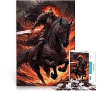 Jigsaw Puzzles for teenagers 1000 Pieces Dark Warrior Cavalty Help the brain exercise addictive toys to cultivate patience 26x38cm Artwork for Age 14+