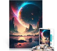 Jigsaw Puzzles for teenagers 1000 Pieces Dawn Planetary Landscape Präzisionsschnitt Geburtstagsgeschenk, Geschenke75x50cm