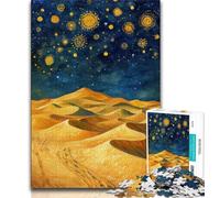 Jigsaw Puzzles for Teenagers 1000 Pieces Desert Night Sky,Stress Reliever Staycation Kill Time Wishlist with Santa Claus (38x26cm)