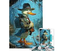 Jigsaw Puzzles for Teenagers 1000 Pieces Detective Duck Jigsaws for Adults Hands-on Game A Work of Art Parent-child Interaction (size 38x52cm)