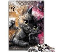 Jigsaw Puzzles for Teenagers 1000 Pieces Devil Kitten Educational Game Challenge Toy Wall Decoration Unique Birthday And Xmas Gifts 50x75cm