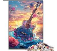 Jigsaw Puzzles for Teenagers 1000 Pieces Diamond Guitar,Decompressing Intellectual Educational Toy Is Ideal As Gifts for The Whole Family 50X75CM