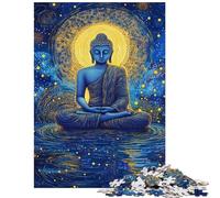 Jigsaw Puzzles for Teenagers 1000 Pieces Divine Serenity Buddha's Meditation Brain Teaser Game Precision Cutting DIY Toys Improving Love between Couples Size 38x52cm
