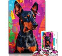 Jigsaw Puzzles for Teenagers 1000 Pieces Doberman Pinscher 1000 Pieces for Adults,family Fun Games Is Ideal As A Gift for The Whole Family 26x38cm