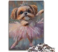 Jigsaw Puzzles for Teenagers 1000 Pieces Dog Dancing Ballet Adult Puzzles,family Fun Games Is Ideal As A Gift for The Whole Family (26x38cm)