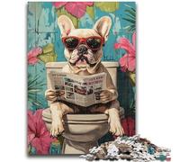 Jigsaw Puzzles for Teenagers 1000 Pieces Dog Reading Newspaper Vibrant And Unique Design Relaxing & Challenging Puzzle Experience 50x75cm